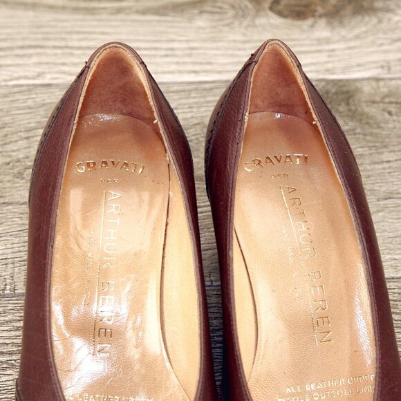 * NEW * $525 Arthur Beren GRAVATI Women's 6.5 M Pumps 3901 Brown * add $15 Trees - Picture 5 of 14